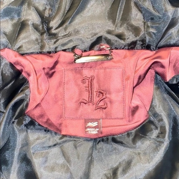 New J2 by JOU JOU Hooded Puffer Jacket in Burgundy - Picture 7 of 11